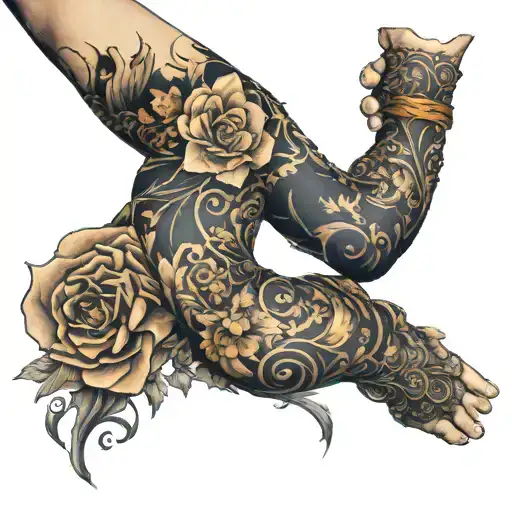 Blackout Sleeve On Leg Sleeve