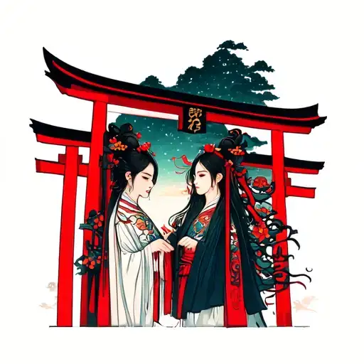 Gemini And Torii Gate