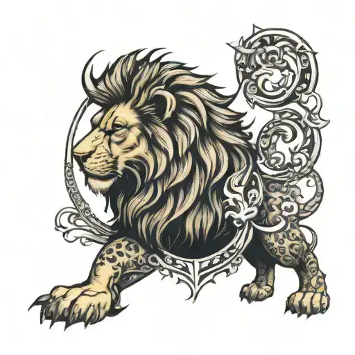 Lion Protecting Name