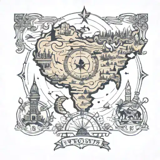 Indian Map Symbolizing