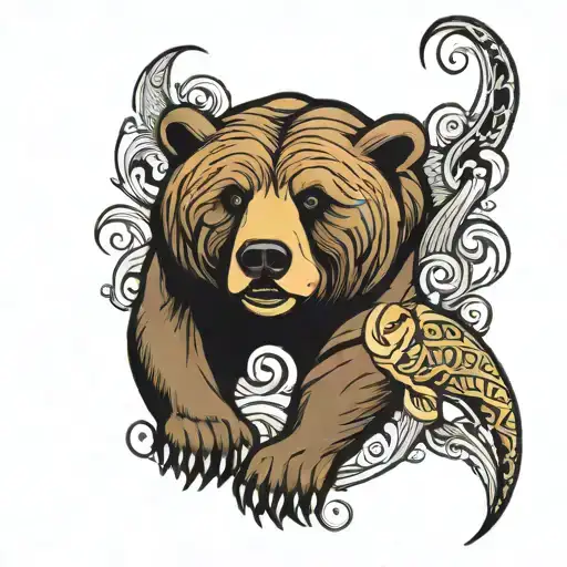 California Bear And Hawaiian Fishhook