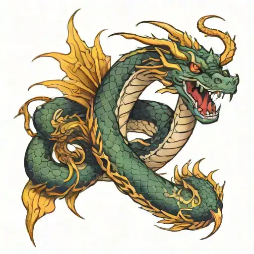 Snake Dragon Tattoo