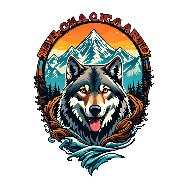 Wolf Mountain Range With A Winding