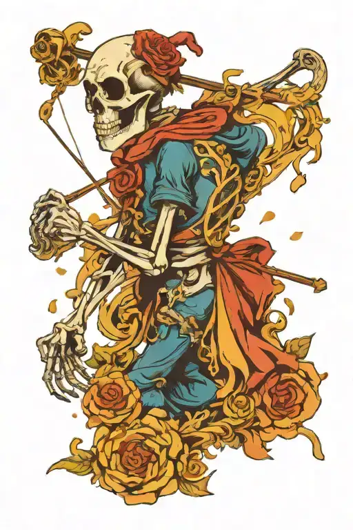 Skeleton Artcher Holding Bow