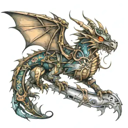 Steam Punk Dragon Wrapped