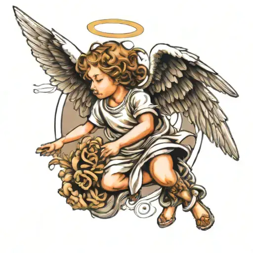 Angel Child Flying Towards