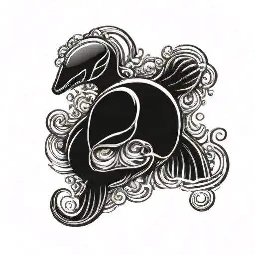 Sea Tattos Black And White