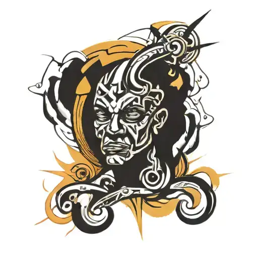 Abstract Tattoo For Men's Arms Raised