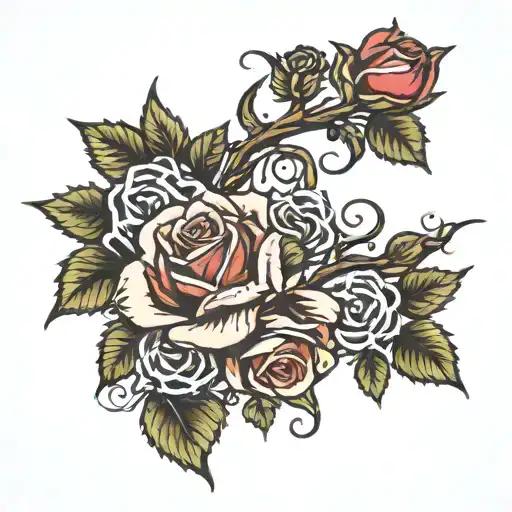 Barbed Wire Rose Vine Spine