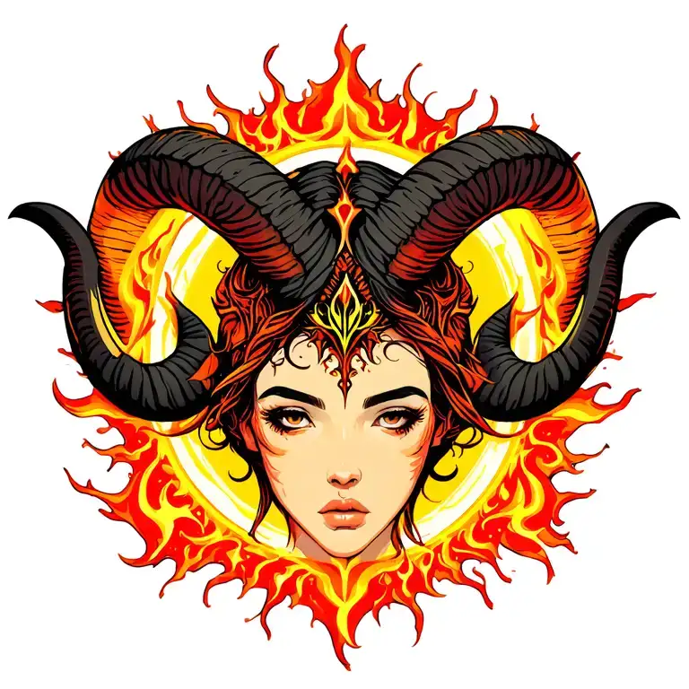 Aries Sun Flame Like Aura