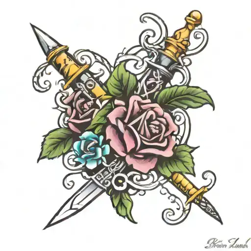 Vine And Dagger Wrapped