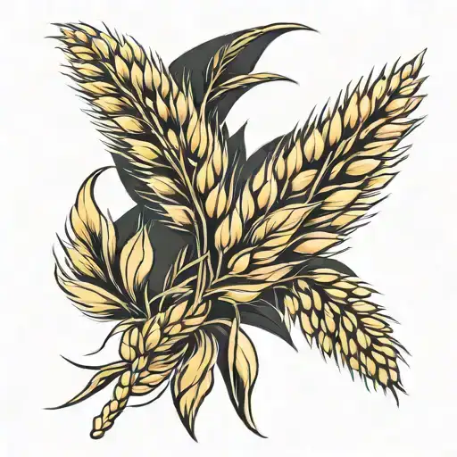 Wheat On A Dark Background