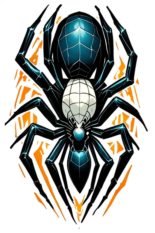 Phantom Troup Spider With Glitch Design Of Spider In Across The Spider Verse Tattoo