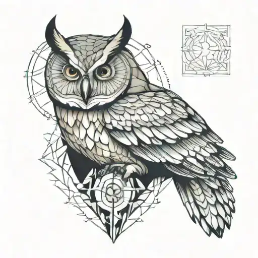 Owl Half Real Half Geometric