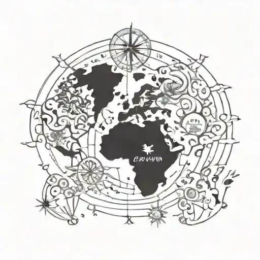 World Map Symbolizing The Client's Love