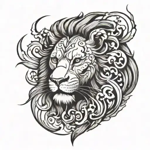 Lion Calligraphy Style