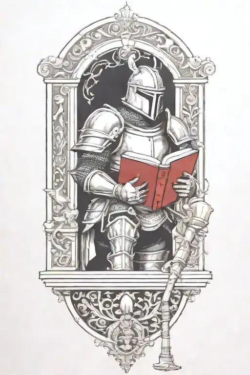 Knight Reading A Book