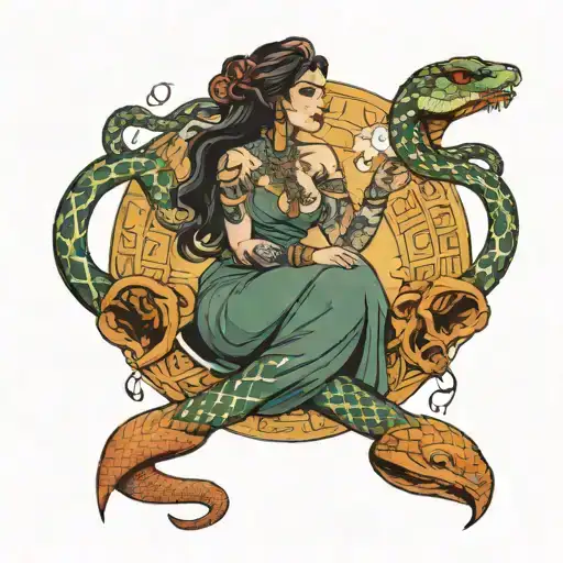 Femida The Goddess With Snake