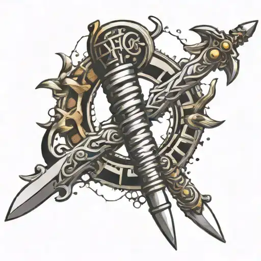 Dna Ladder And Sword