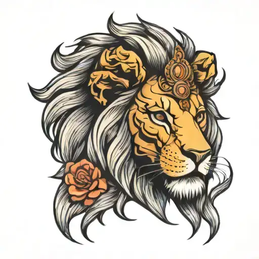 Feminine Lion Head