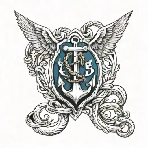 Caduceus With Anchor