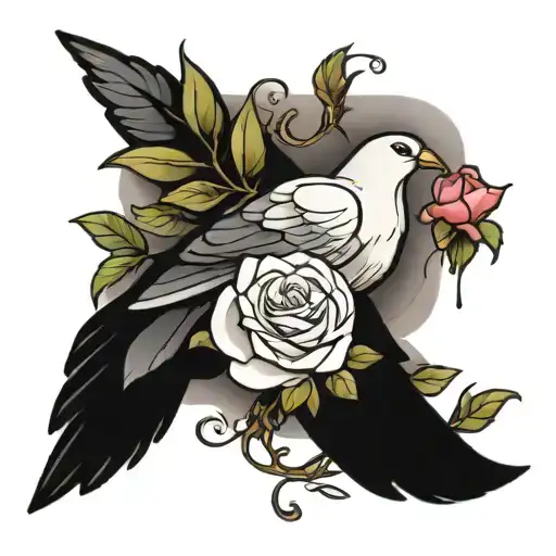 White Rose Black Dove