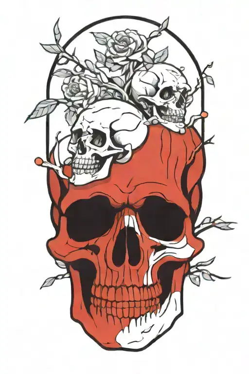Skulls On A Branch Like Flowers Growing