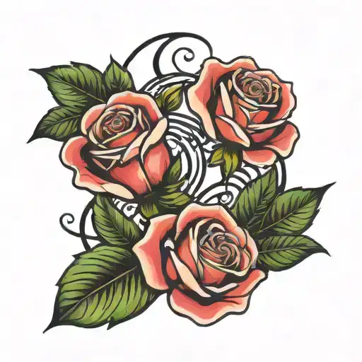 Rose Intertwined Roses