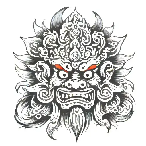 Black Colour Mahakala Face