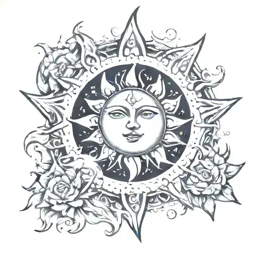 Sun And Moon Surrounded