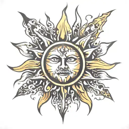 An Sun In Cybersigilism Style