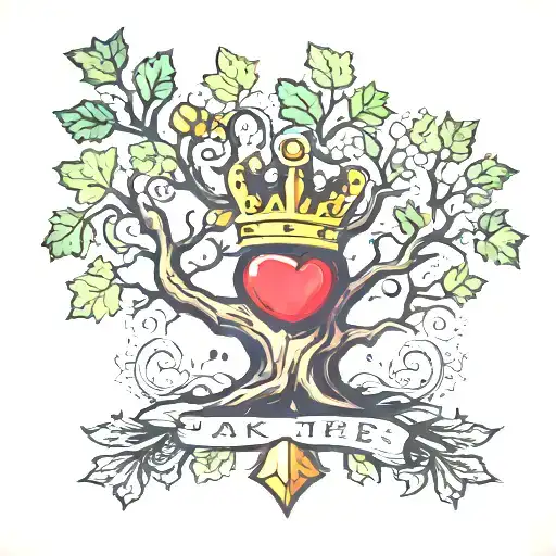 Oak Tree And Crown