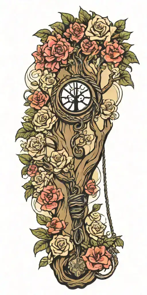 Tree With A Noose And Flowers Running Up It