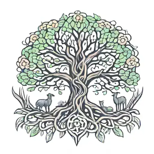 Yggdrasil Tree Family Knot Doe Face