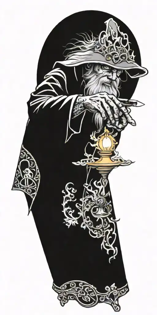 Wizard Shooting Lighting Out His Fingertips