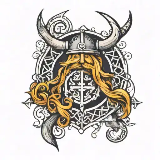 Viking And Symbol