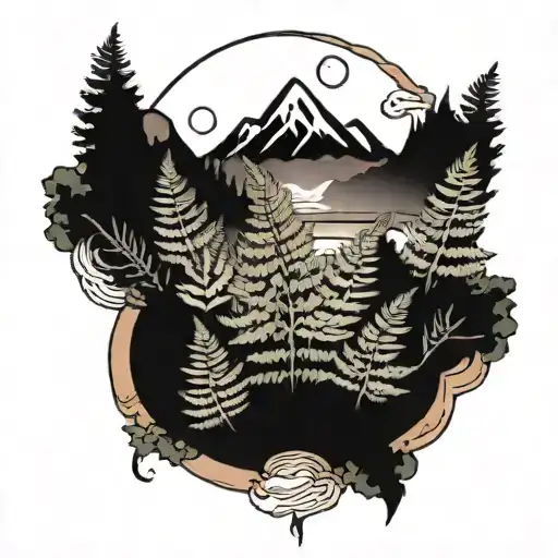 Fern Plant Mountains Inside