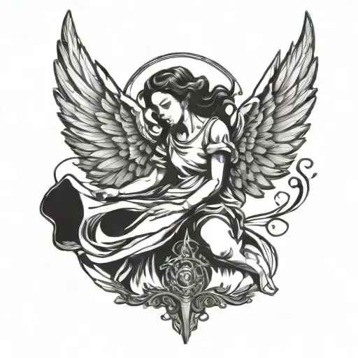 Sketch Angel Falling