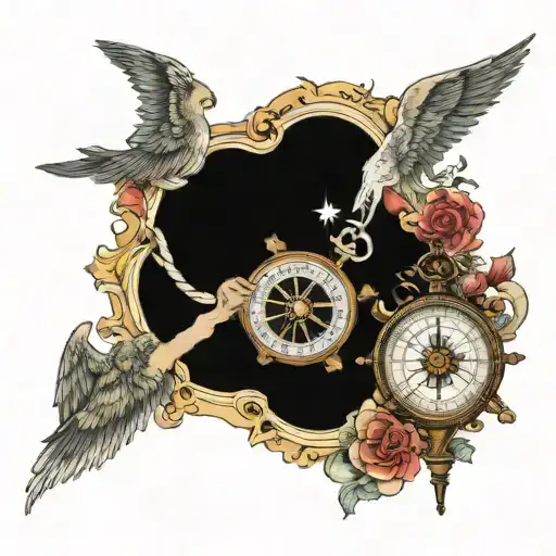 Map Compass Arc Angel Michael