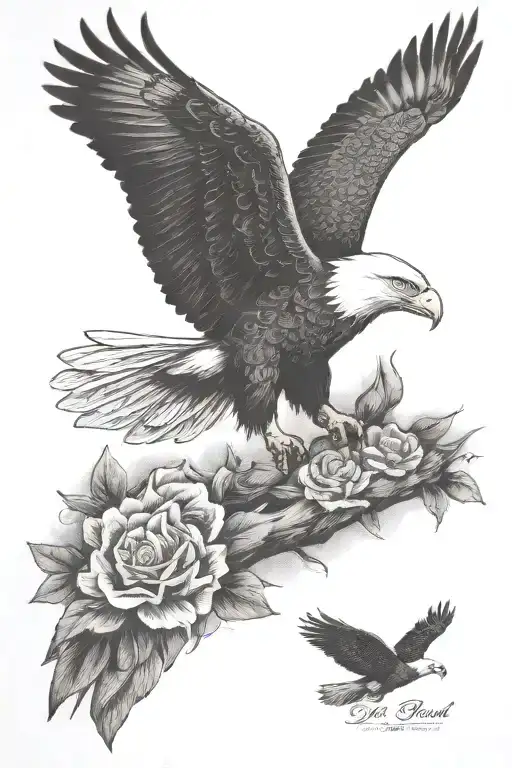 Eagle Flying Dad Memorial Flowers