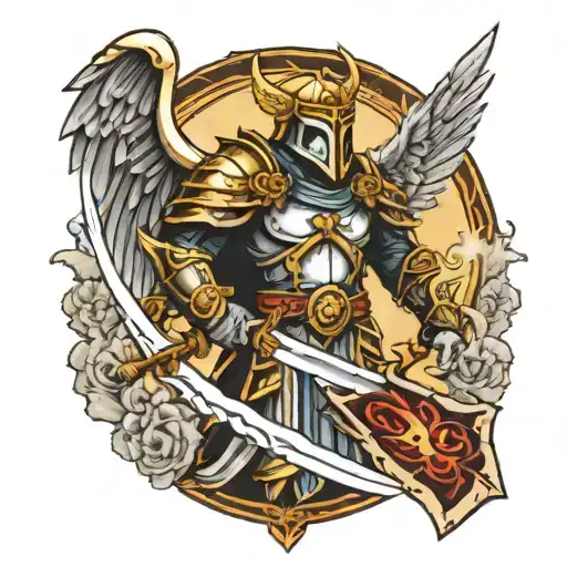 Winged Paladin With Sword
