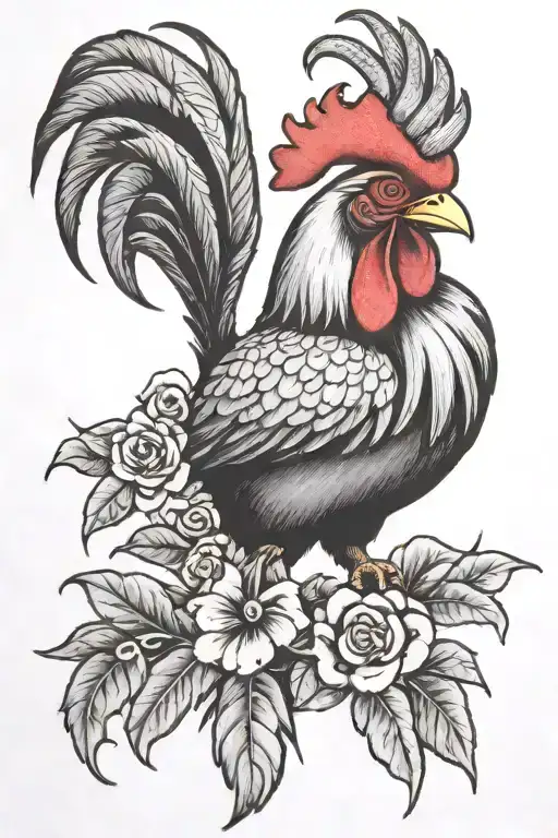 Puerto Rico With Rooster Neck And Head