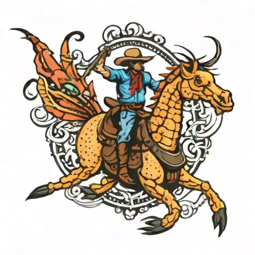 Cowboy Riding Shrimp