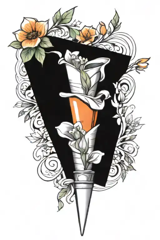 Narcissist Flowers On Traffic Cone