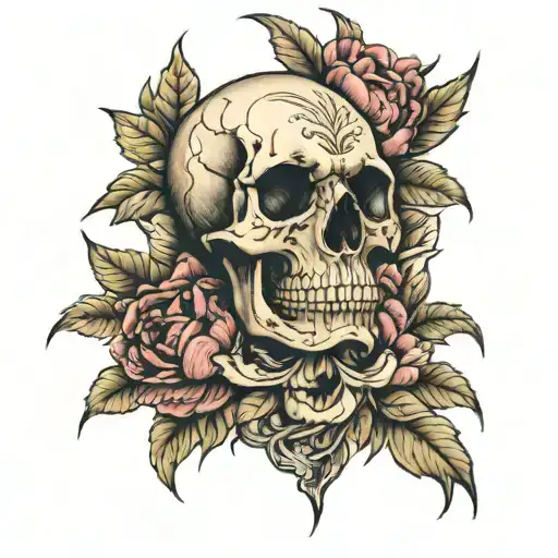 Skull Peonies