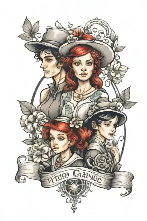 Pietra Grande And Trulli With 3 Kids Sillouets