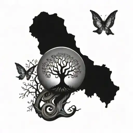 Tree Of Life Black And White