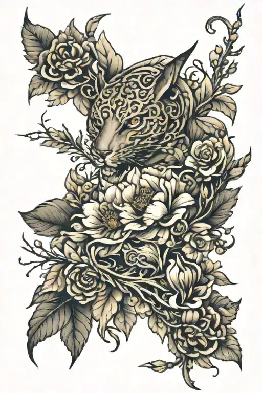 Fine Line Tatto Natur Sleeve