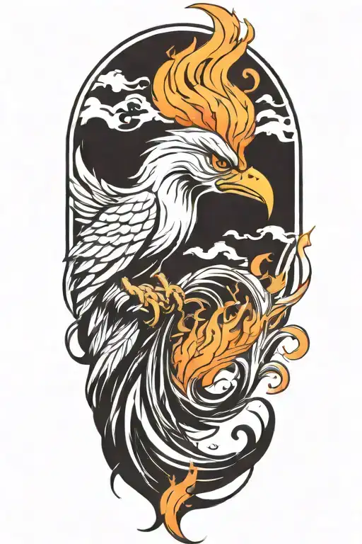 Phoenix Bird With Fire