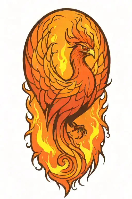 Phoenix Bird With Fire